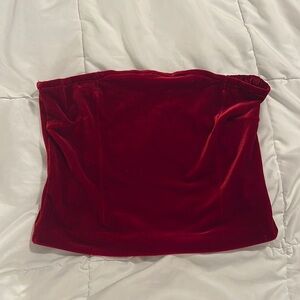 Red velvet tube top